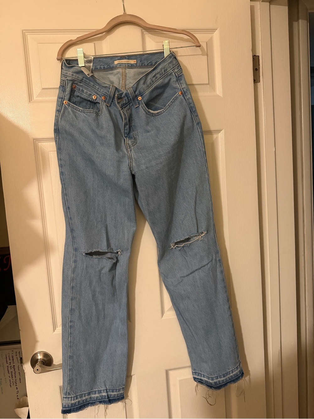 Levi's Light Blue Distressed Boyfriend Jeans